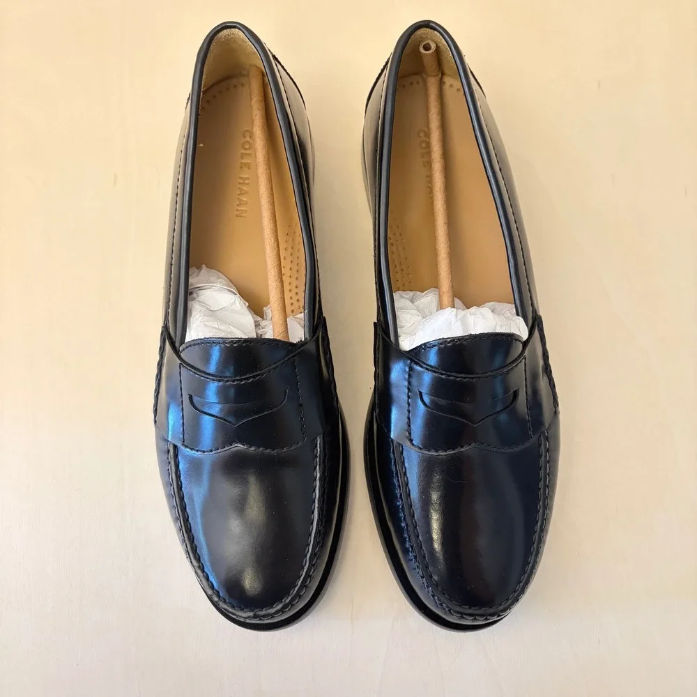 Cole Haan Pinch Prep Penny Loafers Mens 11 Black Slip On Dress Shoes New